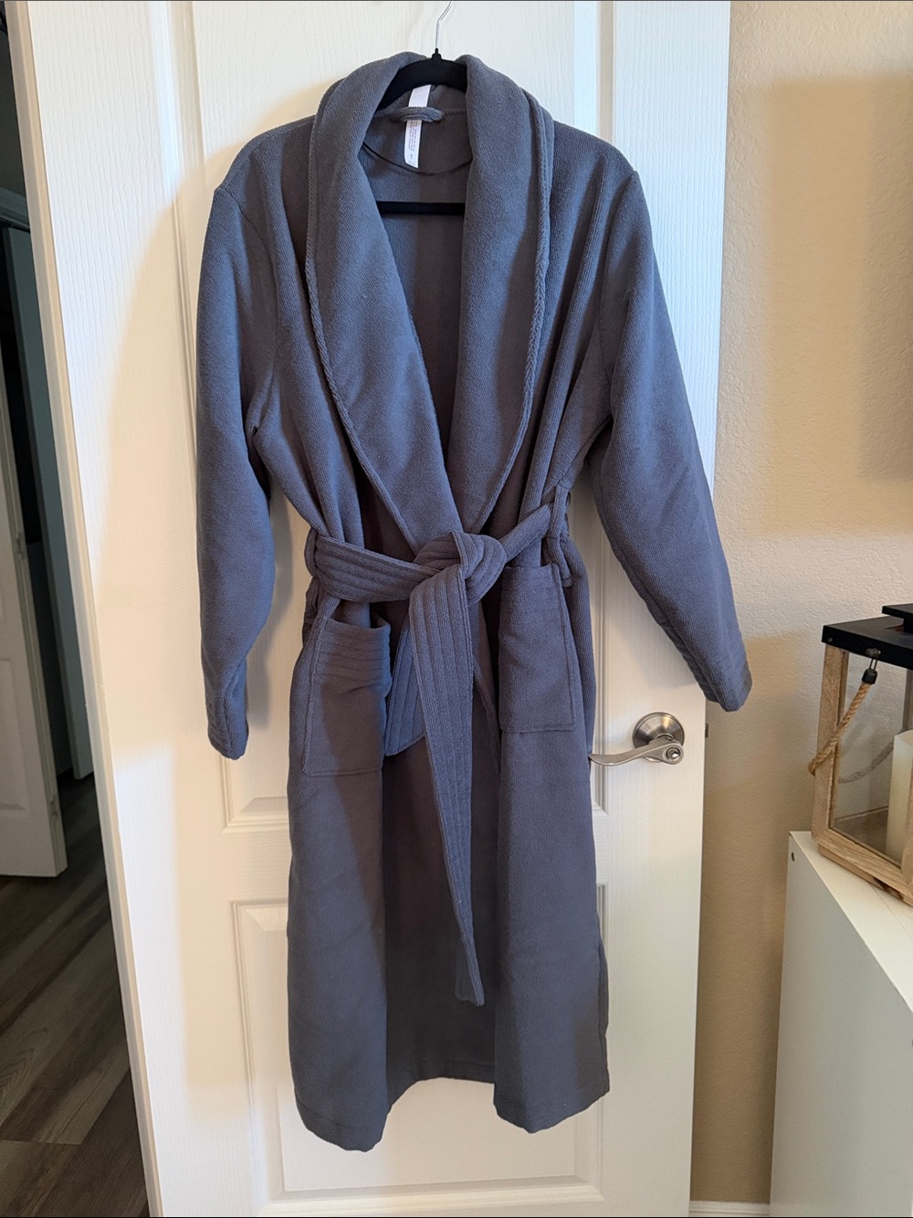 Auden Plush Shawl Collar Robe in Slate Gray
